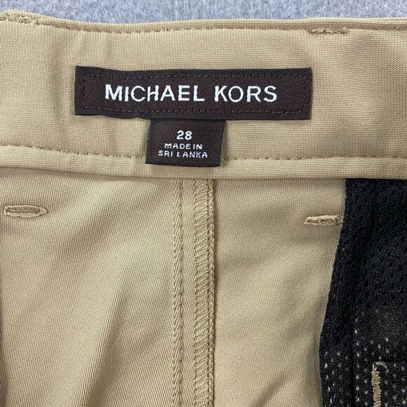 Michael Kors Tech Shorts Mens 28 Beige 8 Inseam Wicking Lightweight Outdoors - Picture 5 of 13